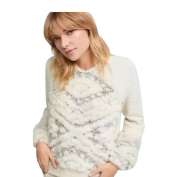 Anthropologie Amadi Calista Faux‎ Fur Sweater Small - Picture 3 of 13